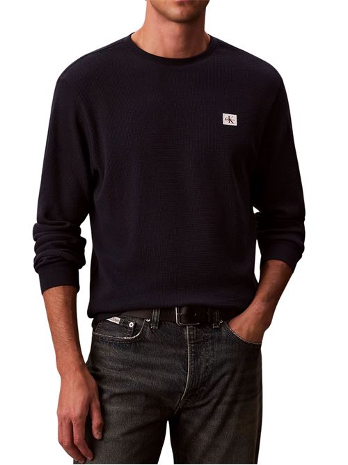 Maglia nera in cotone Calvin Klein Jeans | LV040EM217CEF